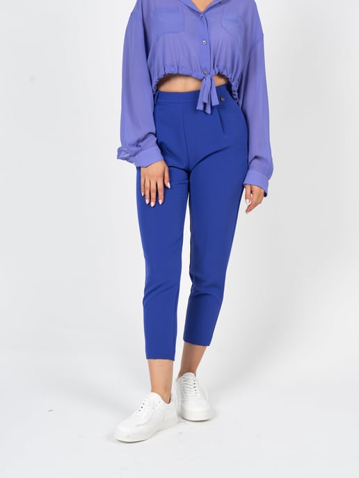 Rebel Queen by Liu Jo Pantalones Carota de mujer azul - Image 3