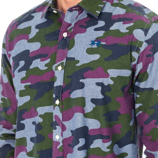 Long sleeve shirt with lapel collar LMC033 man