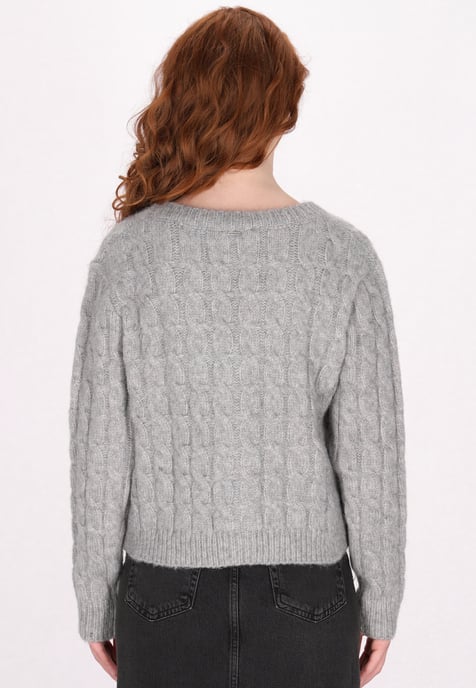 Dreimaster Cardigan women Grey melange - Image 4
