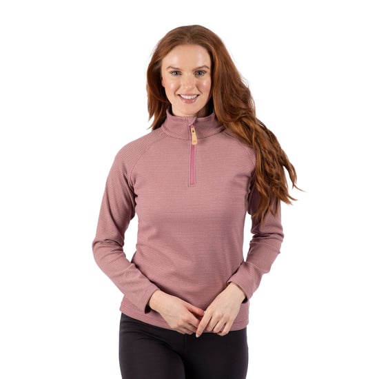 Trespass Womens/Ladies Olga Leather Fleece Top (Rose Blush Marl)