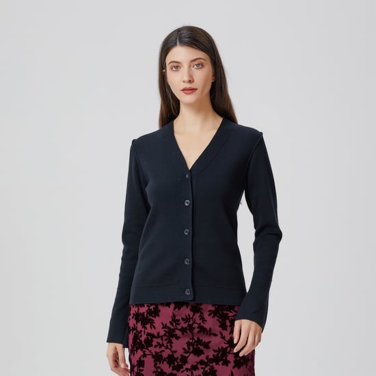 V neckline cardigan - Image 1
