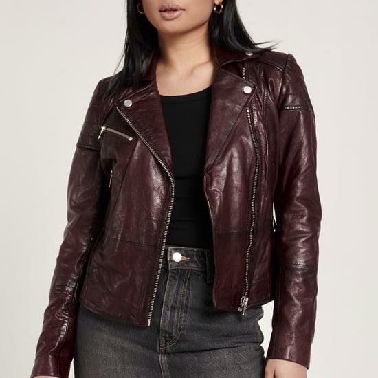 Barneys Originals Leather Jacket In Wine