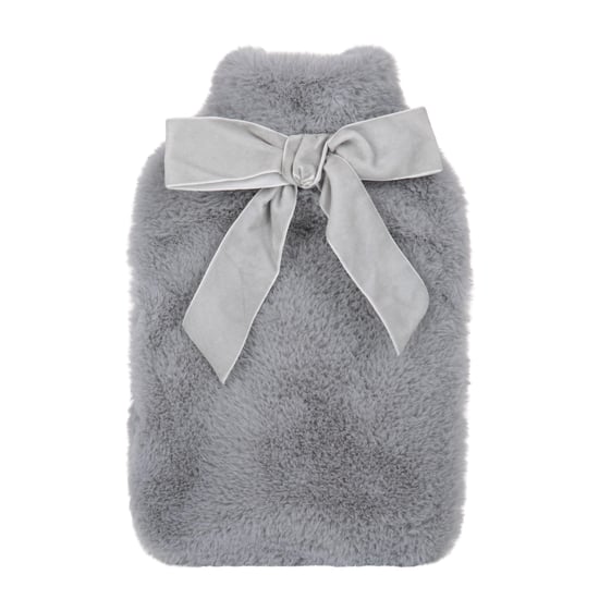 Mountain Warehouse 1.5L Faux Fur Hot Water Bottle (Grey) - Image 1