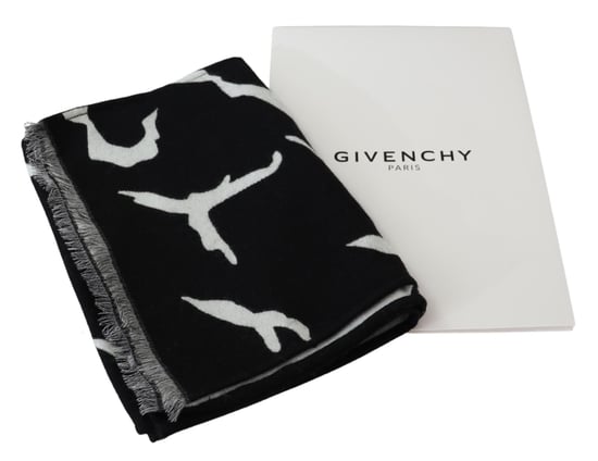 Bufanda Unisex de Lana en Negro y Blanco de Givenchy, Caliente para Invierno, Chal para Hombre - Image 5
