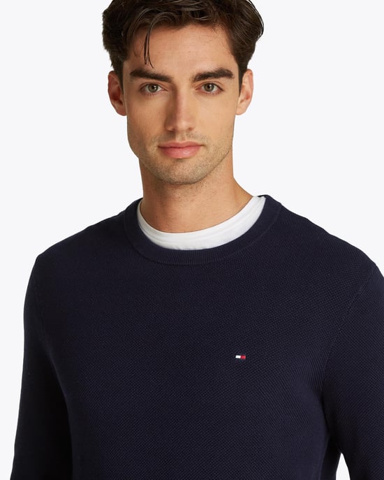 Tommy Hilfiger Essential Structure Crew Neck Mens Jumper - Image 4