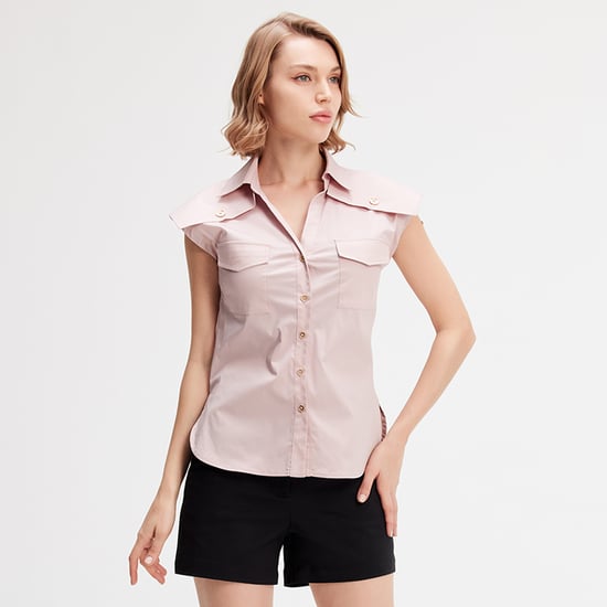 Sleeveless shirt with flaps on shoulders - Image 1