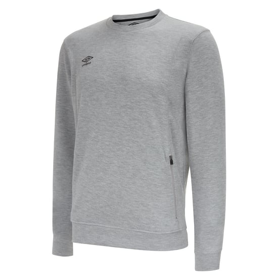 Umbro Mens Pro Stacked Logo Fleece Pullover (Grey Marl/Black) - Image 1