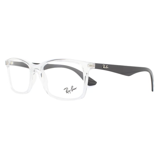 Montura de Gafas Unisex para Mujeres Ray-Ban Rectangular Transparente y Negra - Image 2