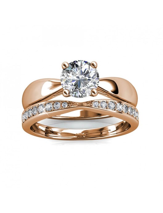 Anillo Prestige - Oro rosa y cristal - Image 3