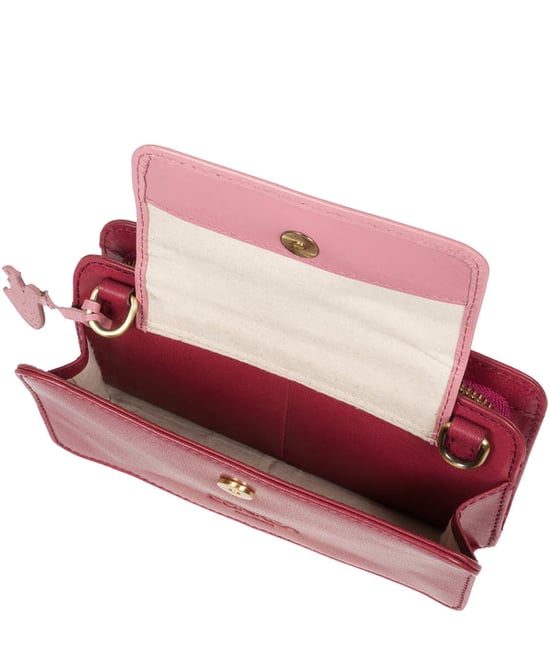 'Little Wonder' Orchid & Blush Leather Cross Body Clutch Bag