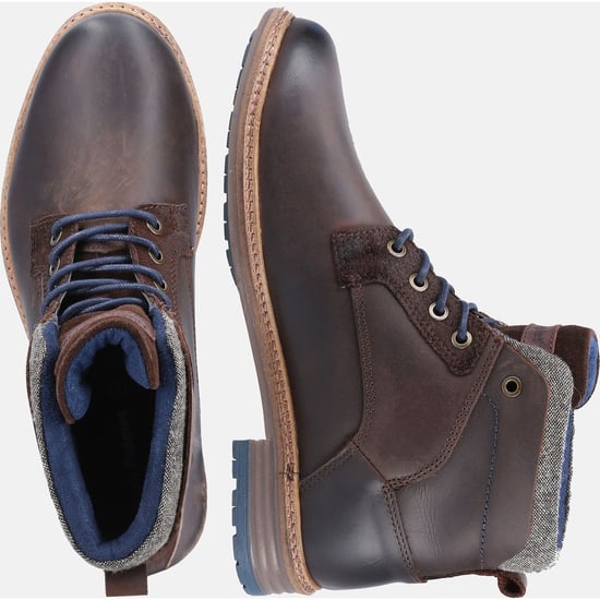 Hush Puppies Joel Leather Men's Brown Boots - Image 6