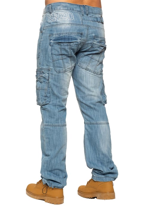 Enzo | Vaqueros de combate para hombre - Azul claro - Image 3