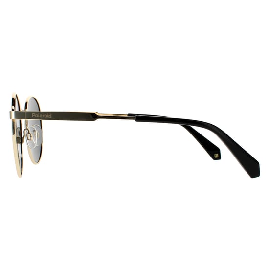 Gafas de sol polarizadas Polaroid redondas unisex color oro y gris - Image 3