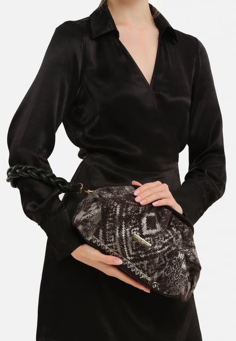 Laura Ashley Black-Silver Pouches Bag - Image 5