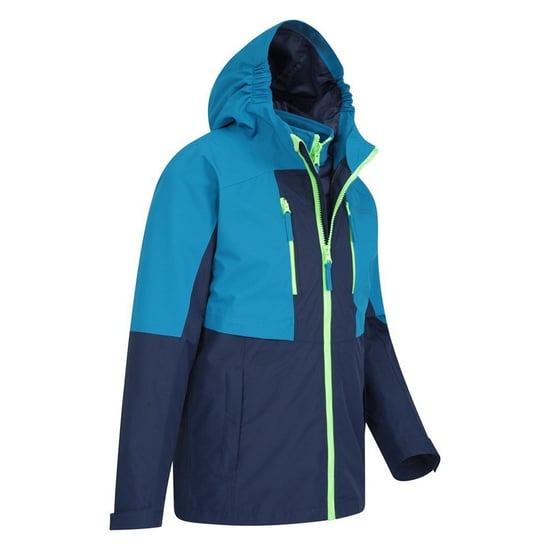 Mountain Warehouse Childrens/Kids Ravine 3 in 1 Waterproof Jacket (Blue) - Image 4