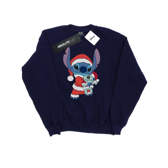 Disney Womens/Ladies Lilo And Stitch Stitch Christmas Sweatshirt (Navy Blue)
