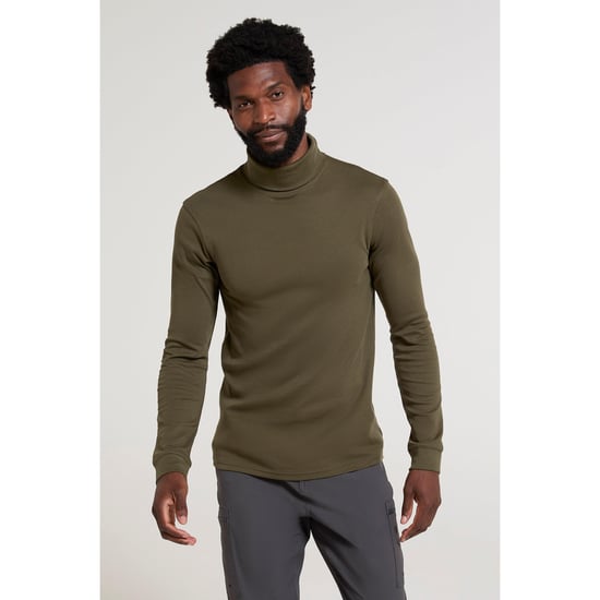 Mountain Warehouse Mens Meribel Cotton Thermal Top (Khaki Green)