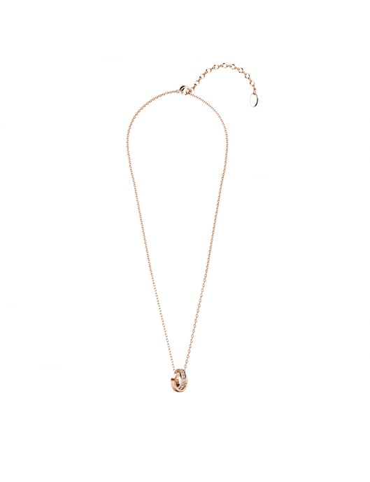 Conjuntos de aros circulares elegantes: oro rosa y cristal - Image 6
