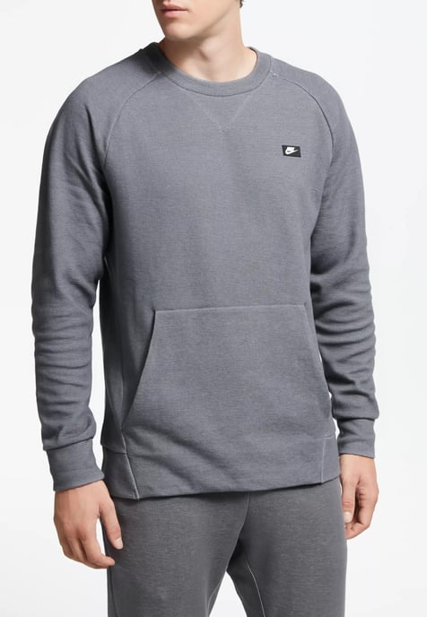 Chándal Nike Sportswear Optic Fleece Crew Gris para Hombre - Image 2