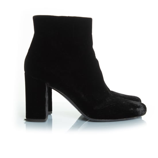velvet ankle boots in black - Image 5