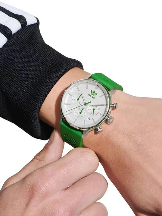Adidas Originals Code One Chrono Unisex's Green Watch AOSY23020 - Image 4
