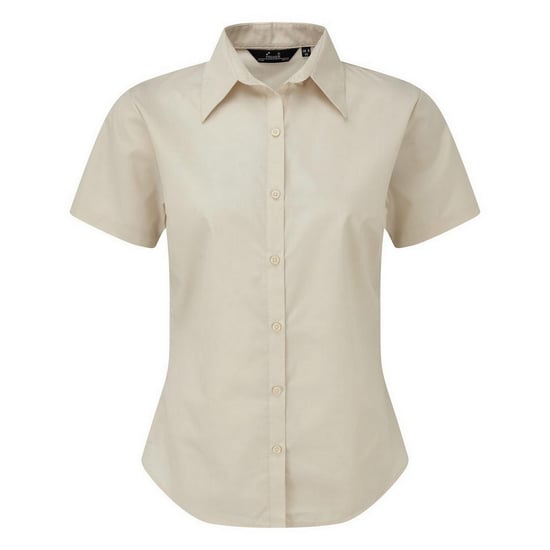 Premier Short Sleeve Poplin Blouse / Plain Work Shirt (Natural) - Image 1