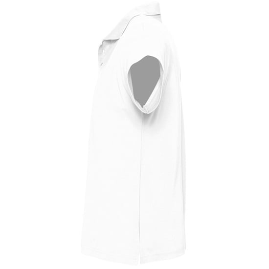 SOLS Mens Summer II Pique Short Sleeve Polo Shirt (White) - Image 3