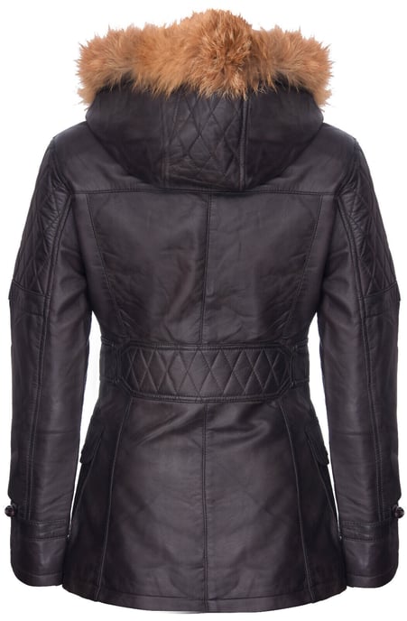 Women's Quilted Leather Park Bag with Hood - Northampton