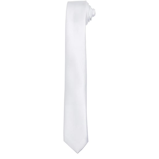 Premier Unisex Adult Slim Tie (White) - Image 1