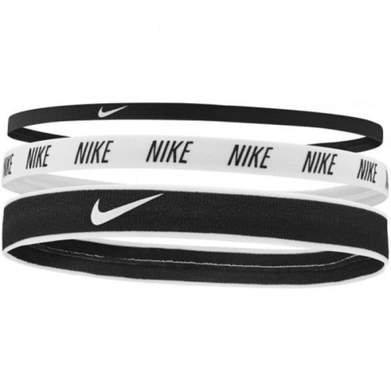 Nike Unisex Adult Headband Set (Pack of 3) (Black/White) - Image 1