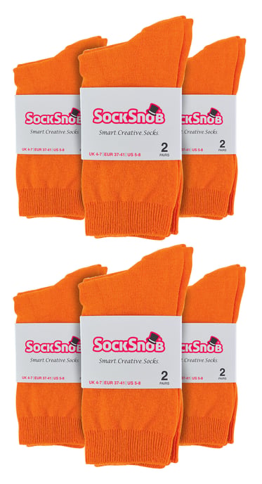 Calcetines de algodón para mujer | 12 pares | Snob | Calcetines de colores para mujer - Naranja - Image 2