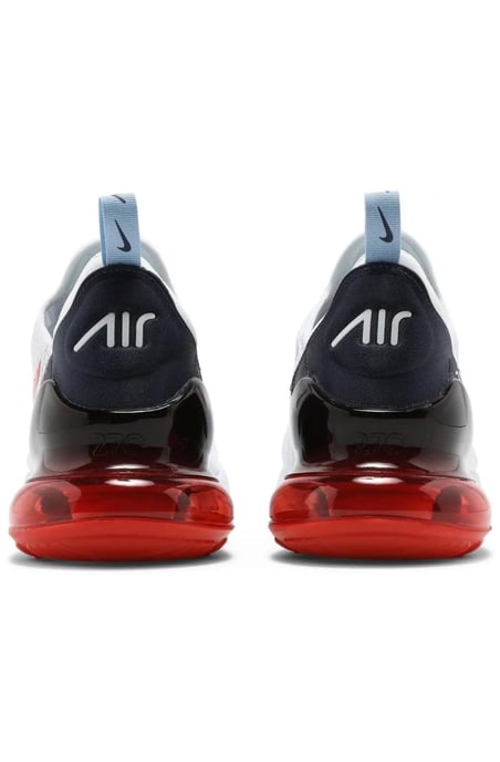 Zapatillas Nike Air Max 270, Blanco/Rojo Chile-Marino Noche - Image 5