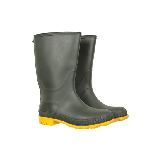 Mountain Warehouse Childrens/Kids Plain Wellington Boots (Khaki Green) - Image 1