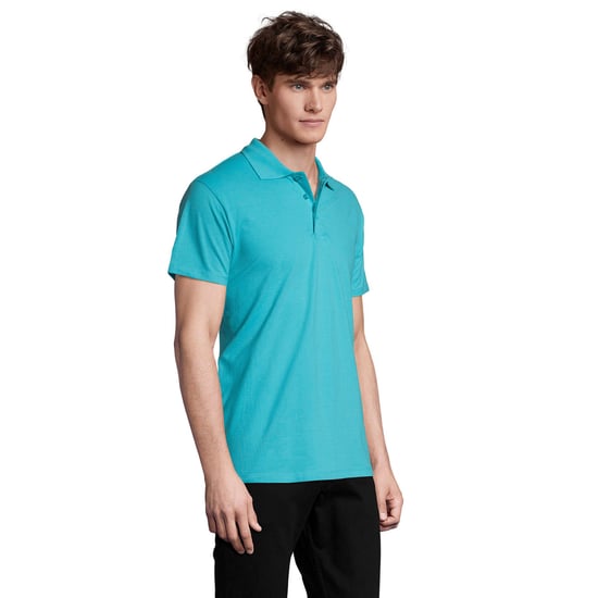 SOLS Mens Spring II Polo Shirt (Atoll Blue) - Image 3