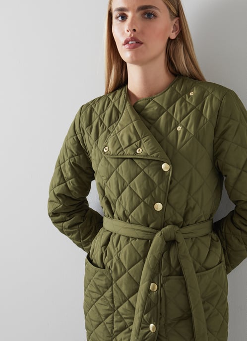 LK Bennett Litten Coats, Dark Green