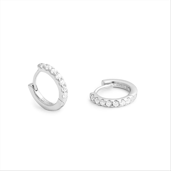 Pendientes de Aros Luxenter, meri de plata de ley 925 y circonita brillante acabado baño rodio - Image 3