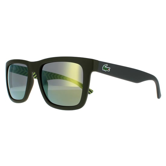 Gafas de Sol Rectangulares Matte Verde Verde Espejo para Hombre Lacoste - Image 2