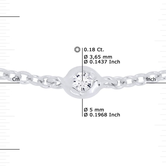 DIADEMA - Necklace Tiffany's - 9 Diamonds - White Gold