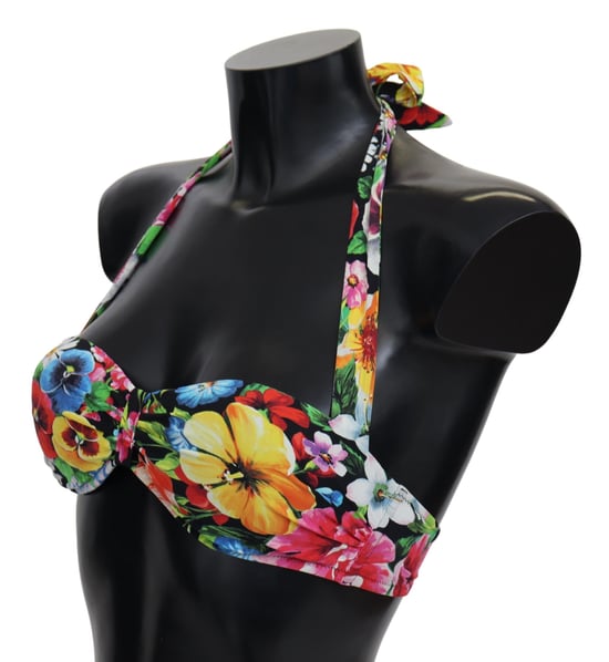 Top de bikini multicolor con estampado floral para mujer de Dolce & Gabbana - Image 4