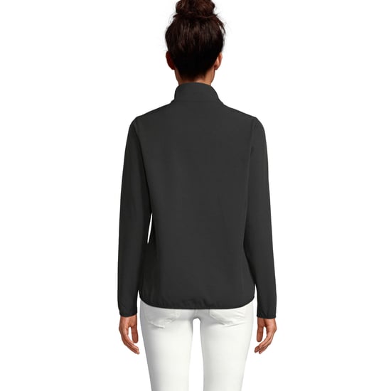 SOLS Womens/Ladies Falcon Zipped Soft Shell Jacket (Black) - Image 2