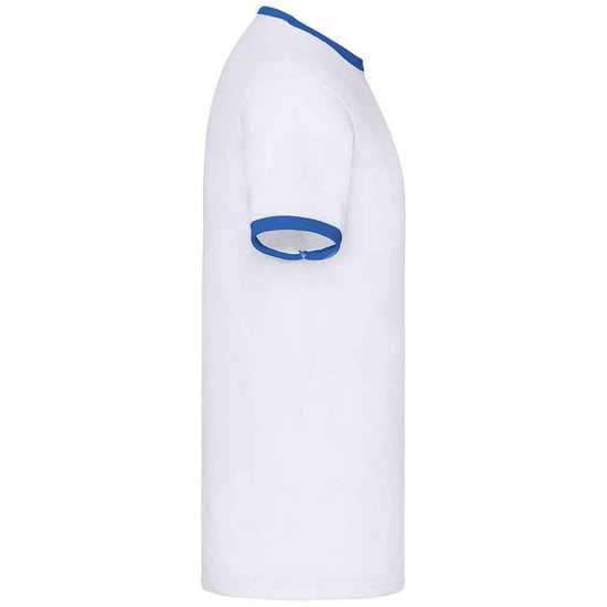 Fruit of the Loom Mens Ringer Contrast T-Shirt (White/Royal Blue) - Image 3