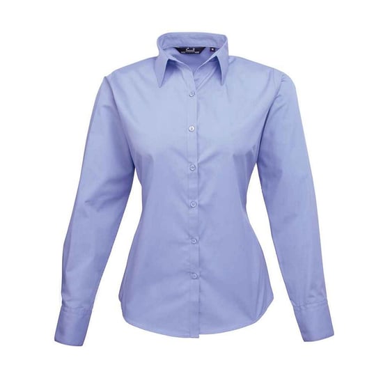 Premier Womens/Ladies Long-Sleeved Shirt (Mid Blue) - Image 1