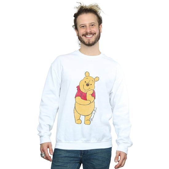 Disney Mens Winnie The Pooh Classic Pooh Sweatshirt (White)