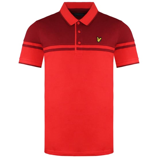 Lyle & Scott Botón de manga corta para hombre rojo Croft Polo Camisa SP1243G Z894 - Image 1