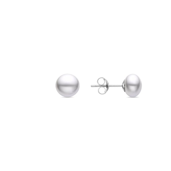 Pendientes Luxenter Nandi de Plata de Ley 925 y Perla Blanca acabado en rodio - Image 1