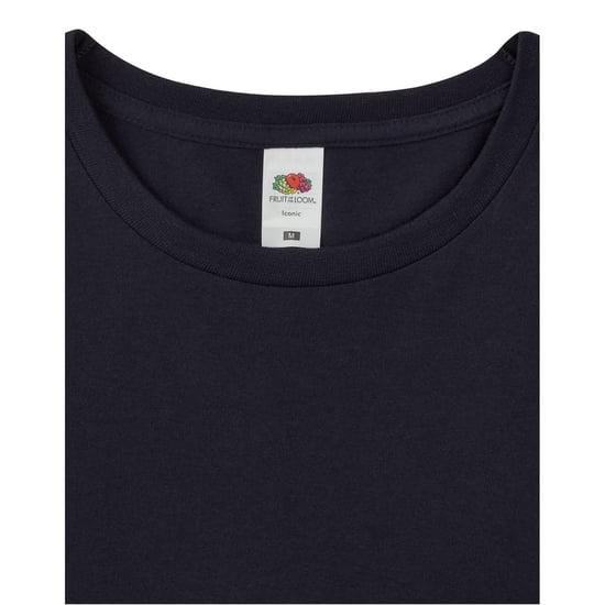 Fruit of the Loom Unisex Adult Iconic Long-Sleeved T-Shirt (Deep Navy) - Image 3