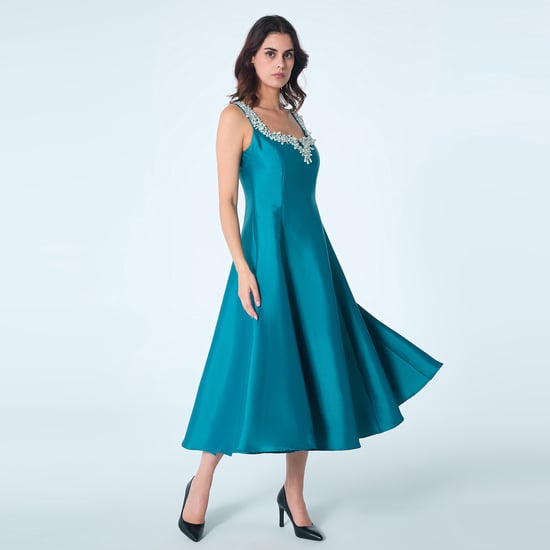 Sweetheart cleavage beaded cocktail dress - Image 2