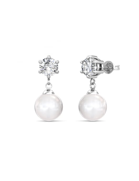 Conjunto de perlas de cristal Pauline - Plata y cristal - Image 4