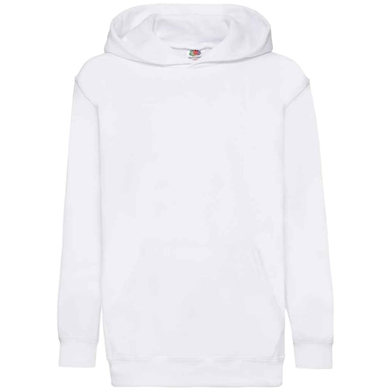 Fruit Of The Loom Kids Unisex Classic 80/20 Hoodie (White) - Image 1