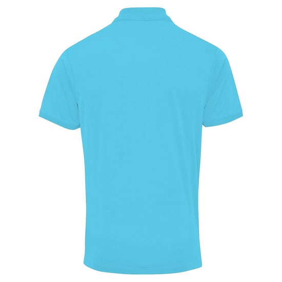 Premier Mens Coolchecker Pique Short Sleeve Polo T-Shirt (Turquoise) - Image 2